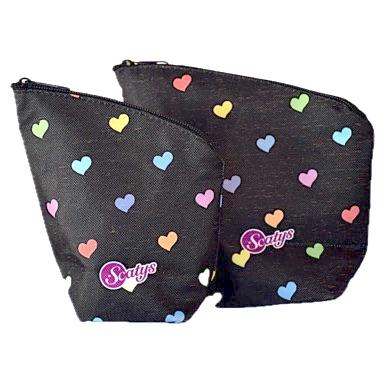 Yerberas y Azucareras en tela - Corazones de colores